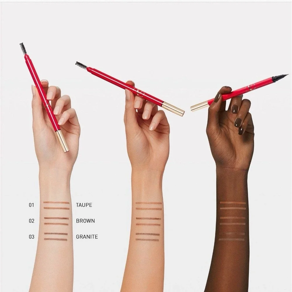 Valentino Beauty Triple Brow Trio Eyebrow Filler Liner‎ Pencil 02 BROWN